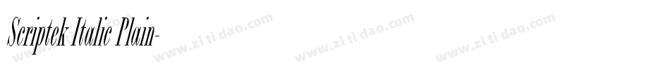 Scriptek Italic Plain字体转换